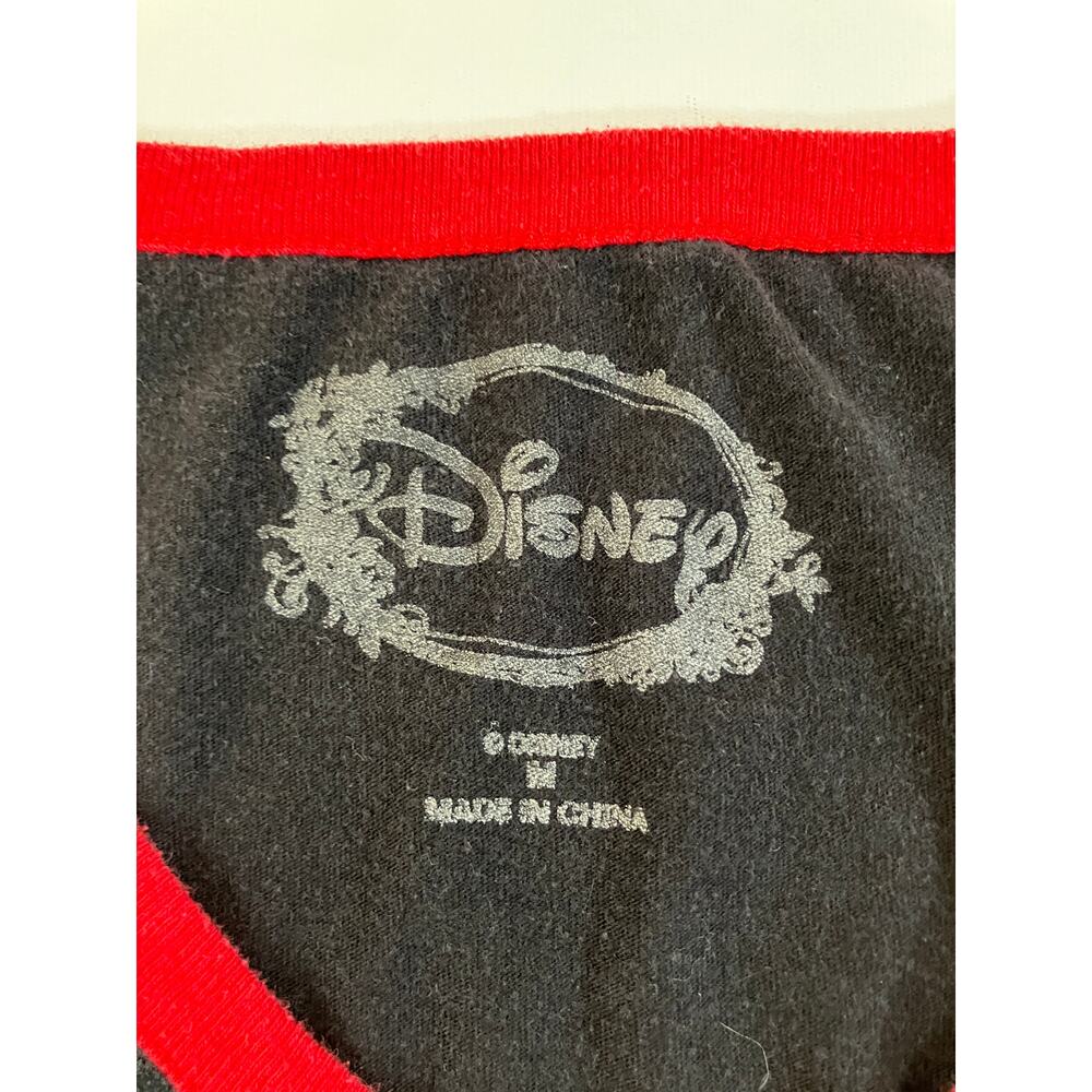 Disney Mickey Mouse Women's M Sleep Shirt Nightgown Black White Stripe Red - Picture 2 of 7